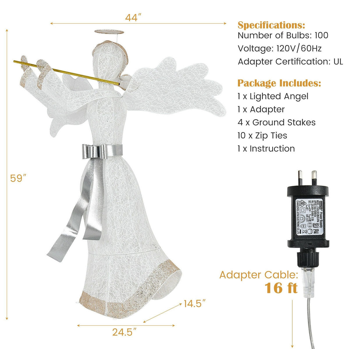 5-Ft. Prelit Lawn Angel - image 10