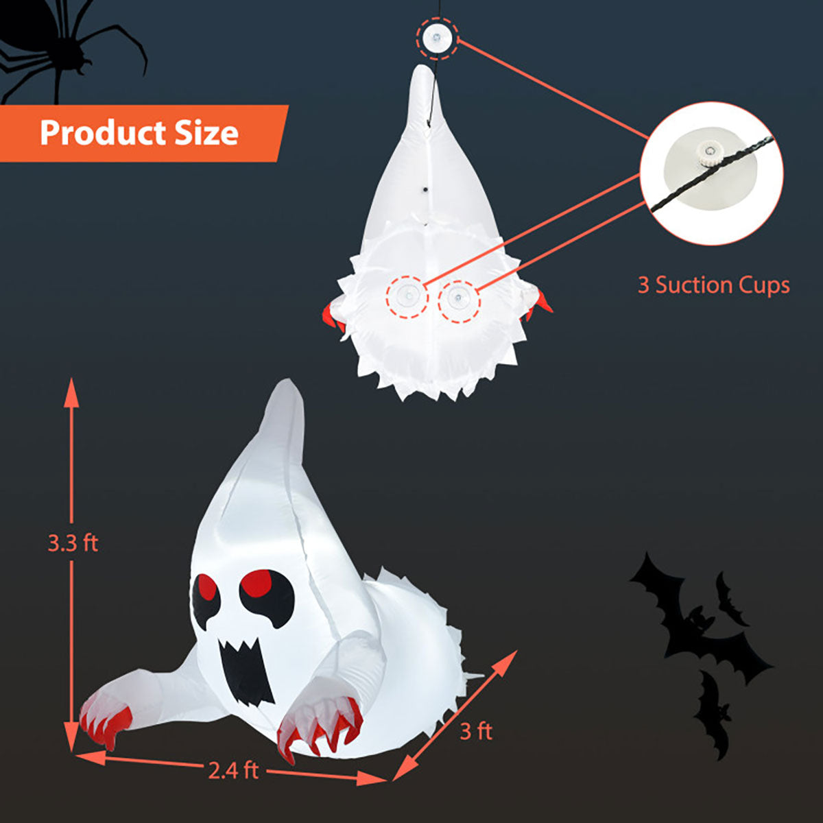 Flying Halloween Inflatable with Suction Cups - image 12