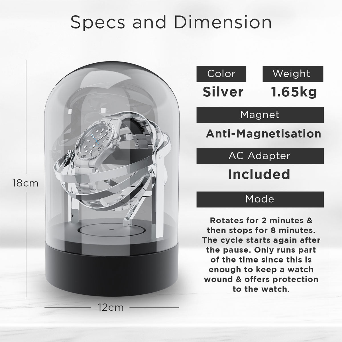 Luxury Glass Automatic Watch Winder - image 6