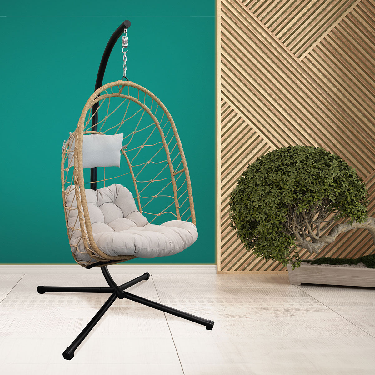 Hanging Nest Chair with Stand - image 2