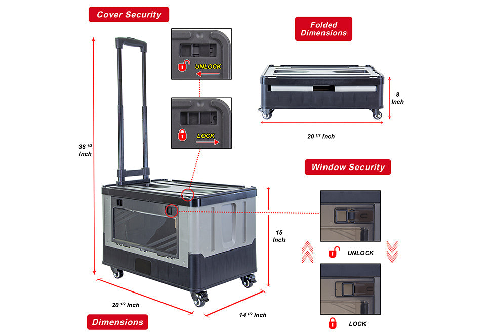 Quick Cart Extended Four Wheeled Rolling Crate - image 5