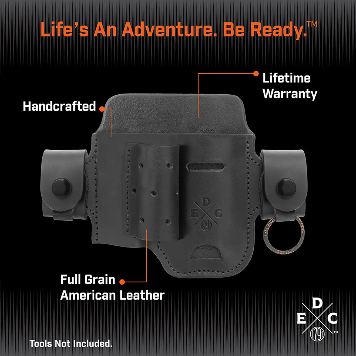 Leather Multitool Action Snap Belt Sheath - image 17