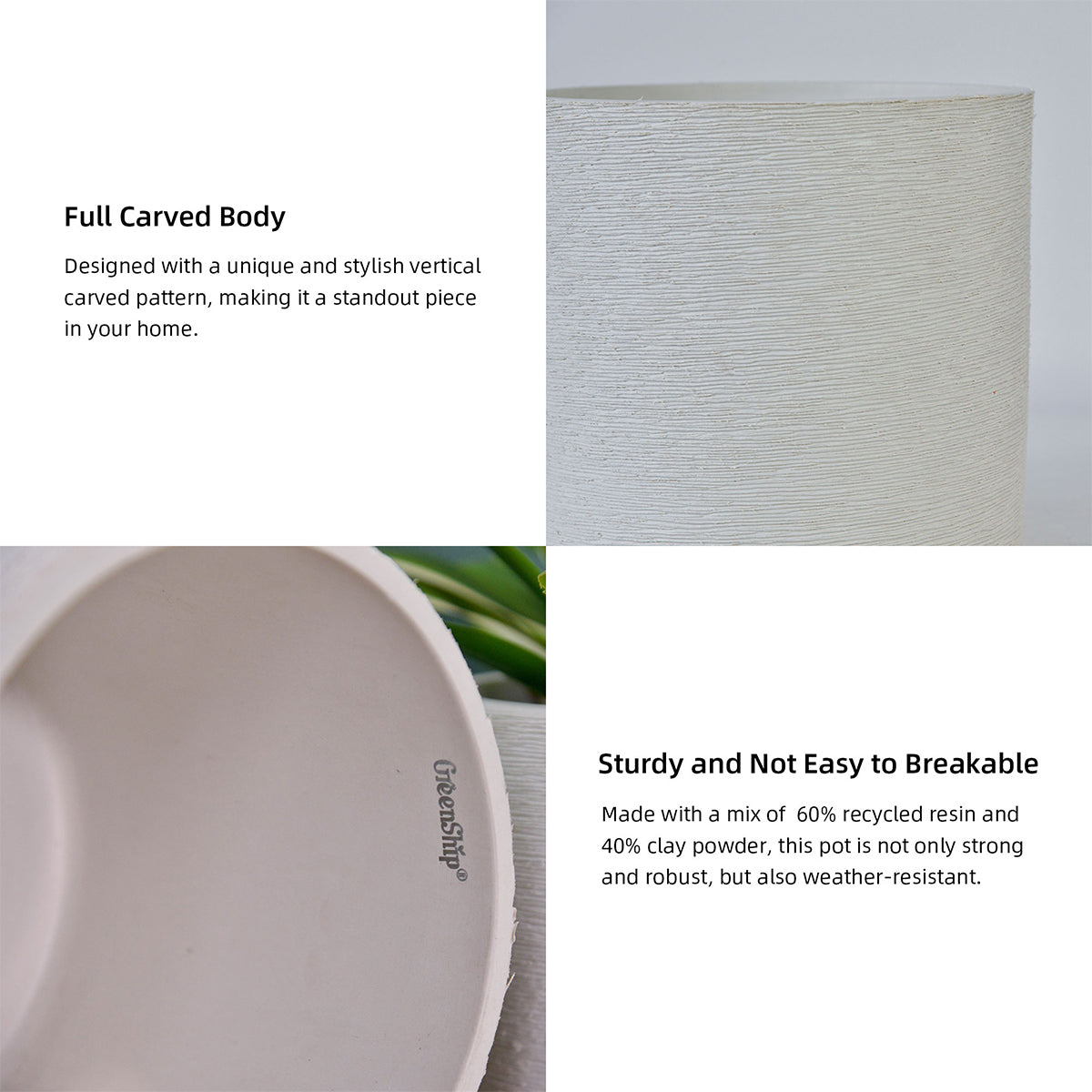 Self-Watering Cylinder Pot System for Indoor Plants (Set of 3) - image 8