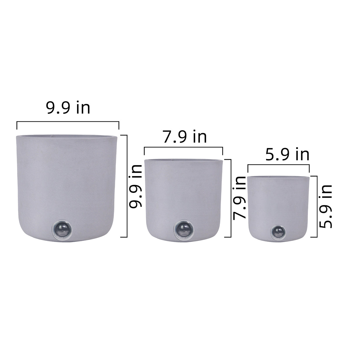 Self-Watering Tall Cylinder Pot System for Indoor Plants (Set of 3) - image 9