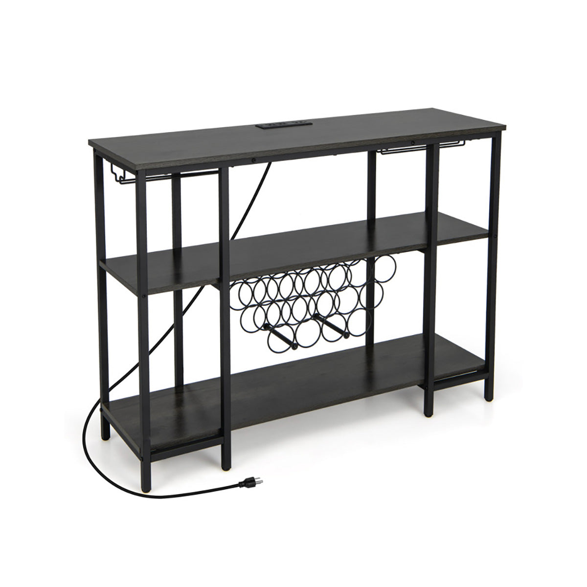 Industrial Wine Rack with Storage Shelves - image 9