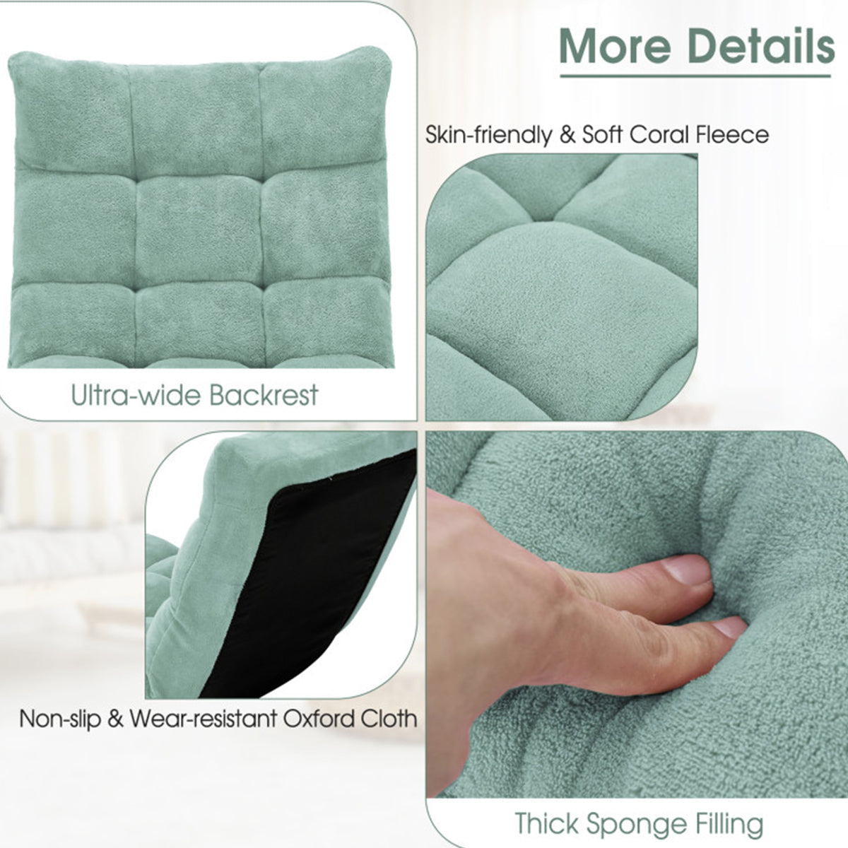 14-Position Adjustable Cushioned Floor Chair - image 56
