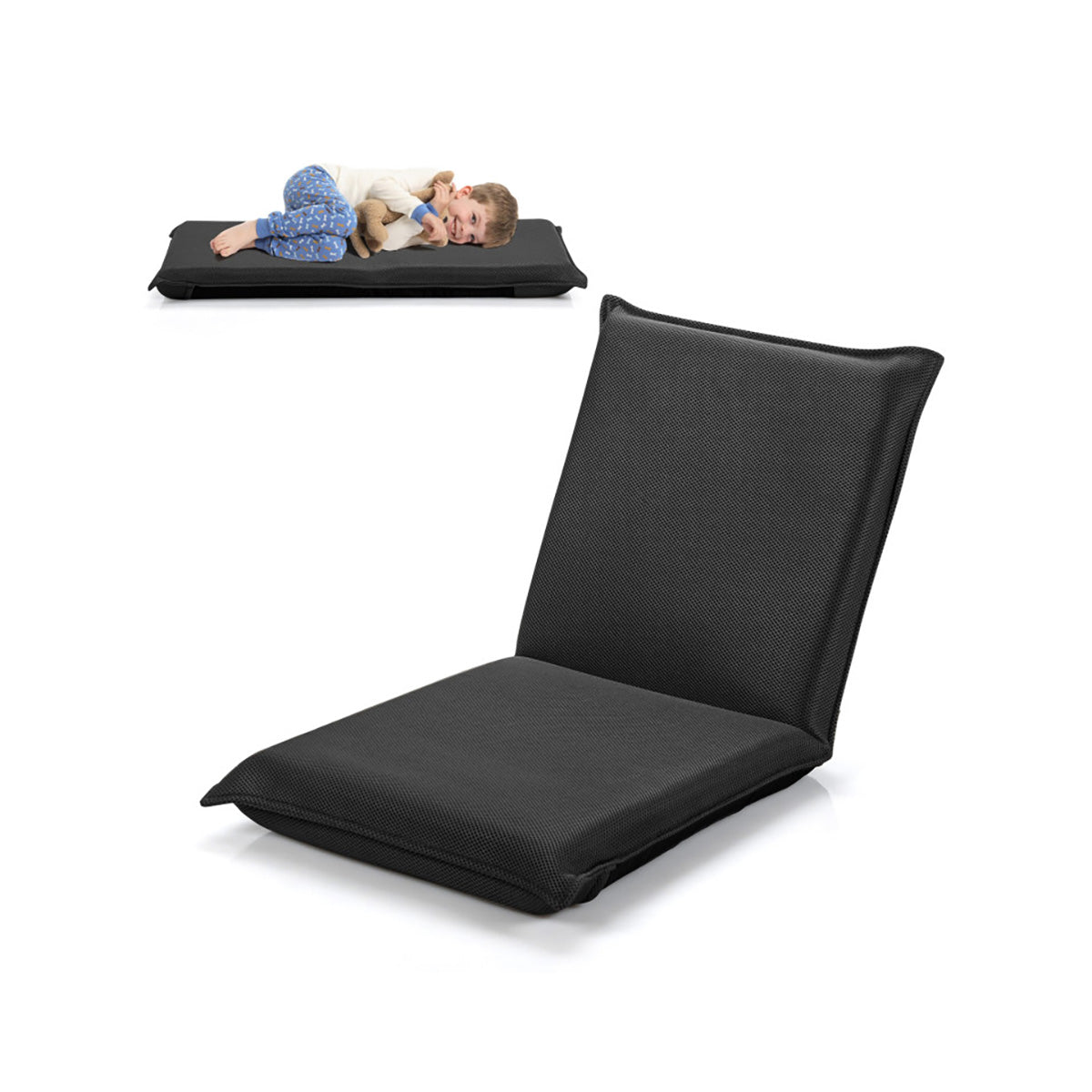 Adjustable 6-Position Folding Floor Chair - image 7