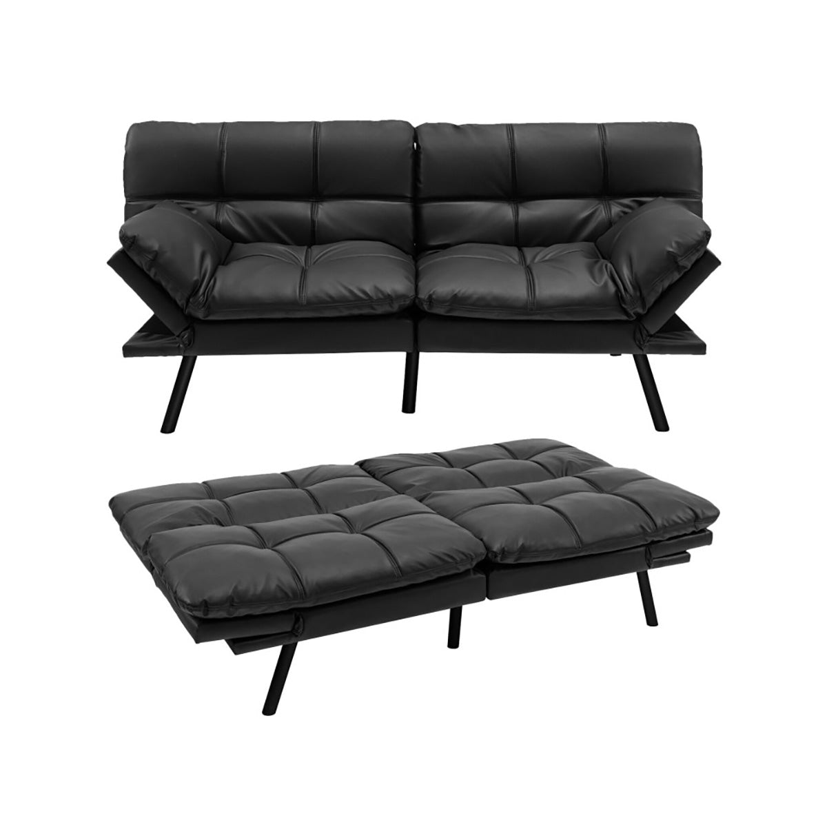 Convertible Memory Foam Futon Sofa Bed - image 10