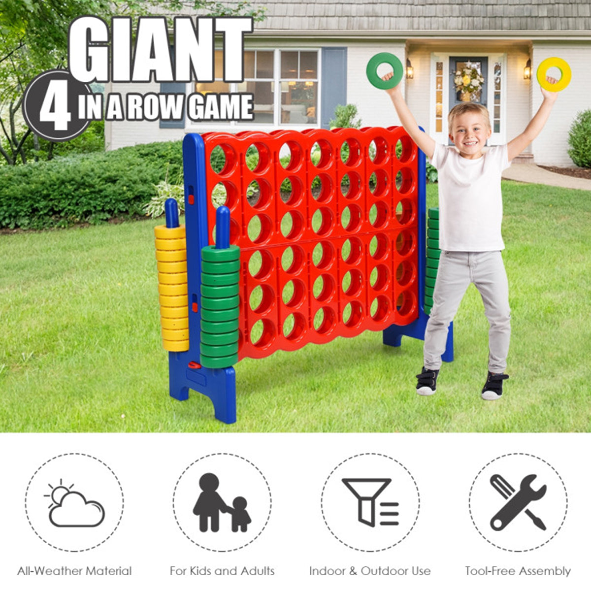 Jumbo 4-to-Score Game Set with 42 Jumbo Rings - image 6