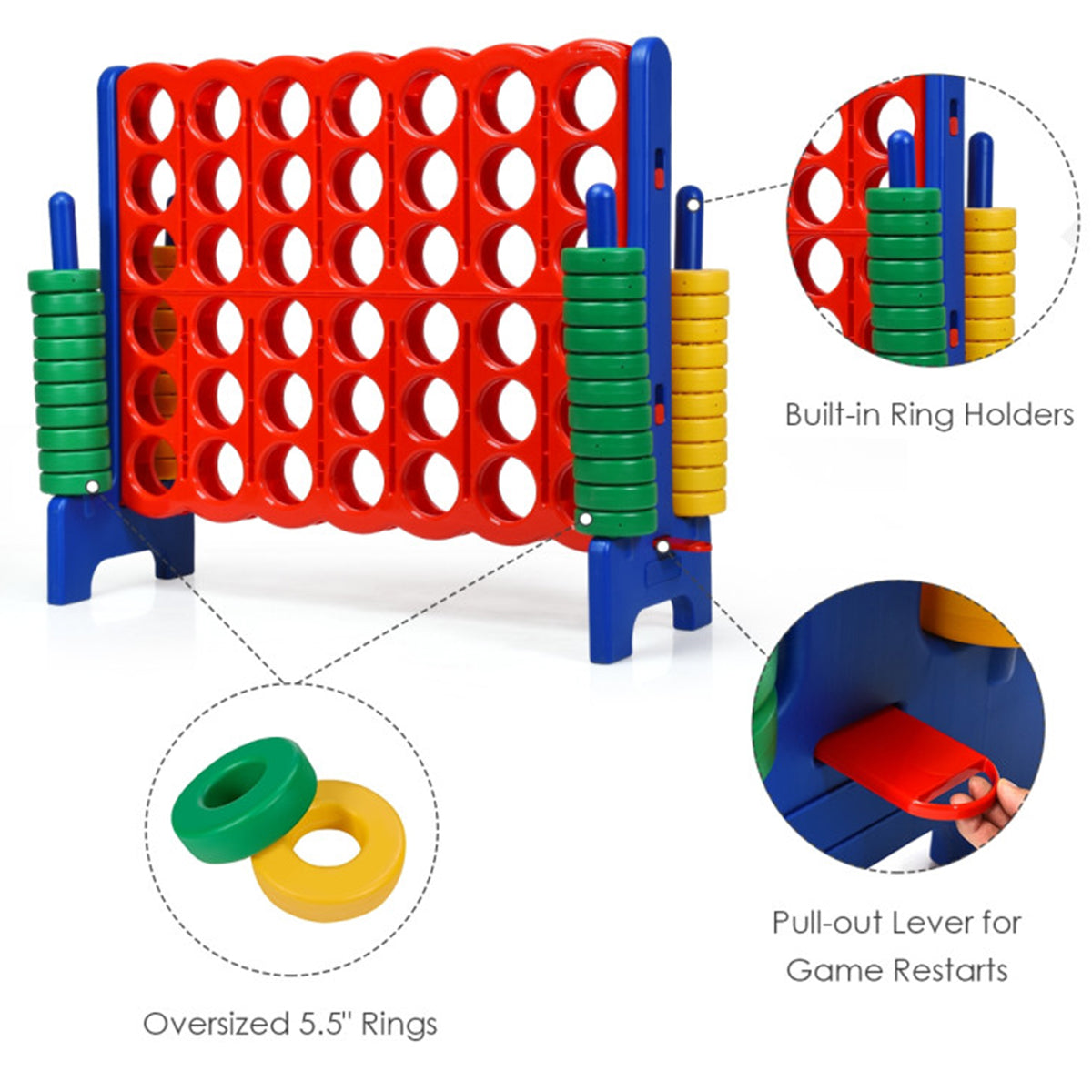 Jumbo 4-to-Score Game Set with 42 Jumbo Rings - image 11