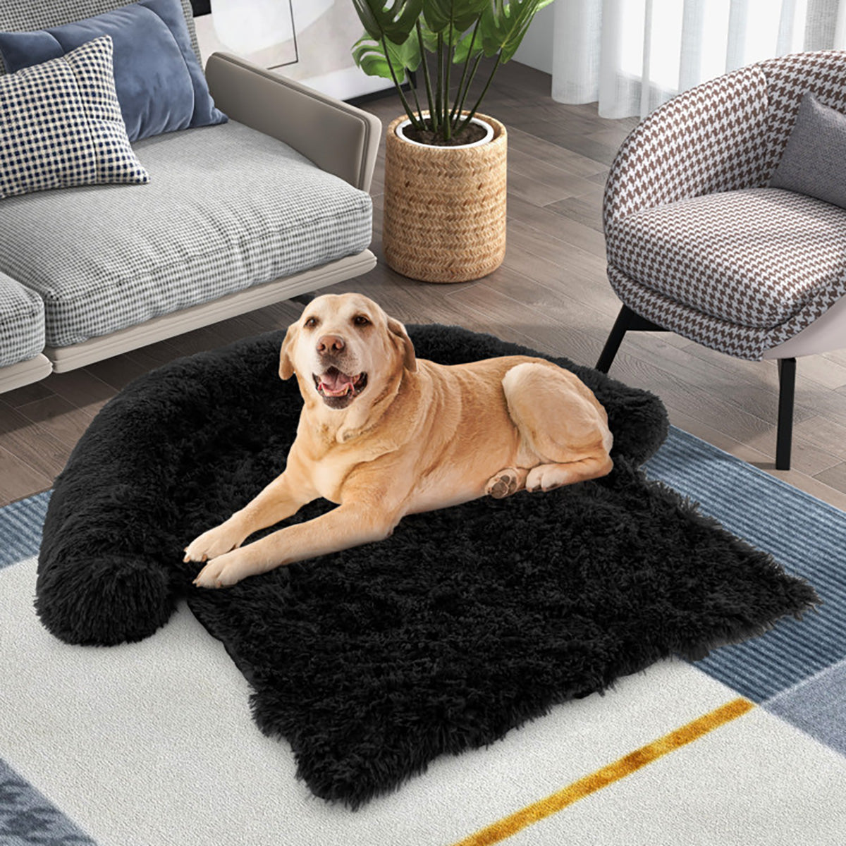 Calming Dog Couch Bed with Anti-Slip Bottom - image 17