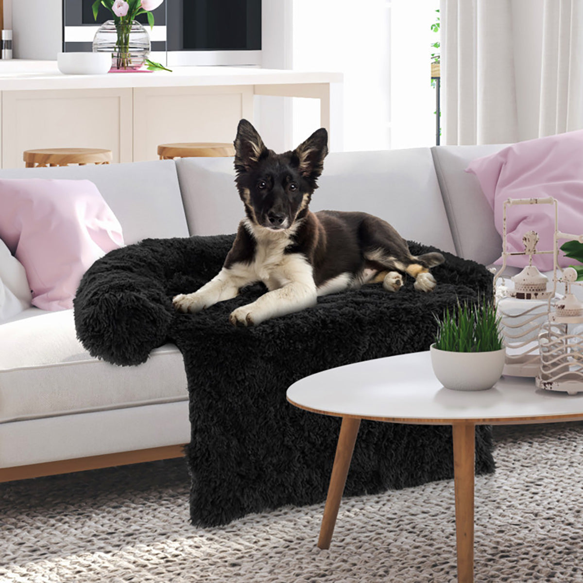 Calming Dog Couch Bed with Anti-Slip Bottom - image 9
