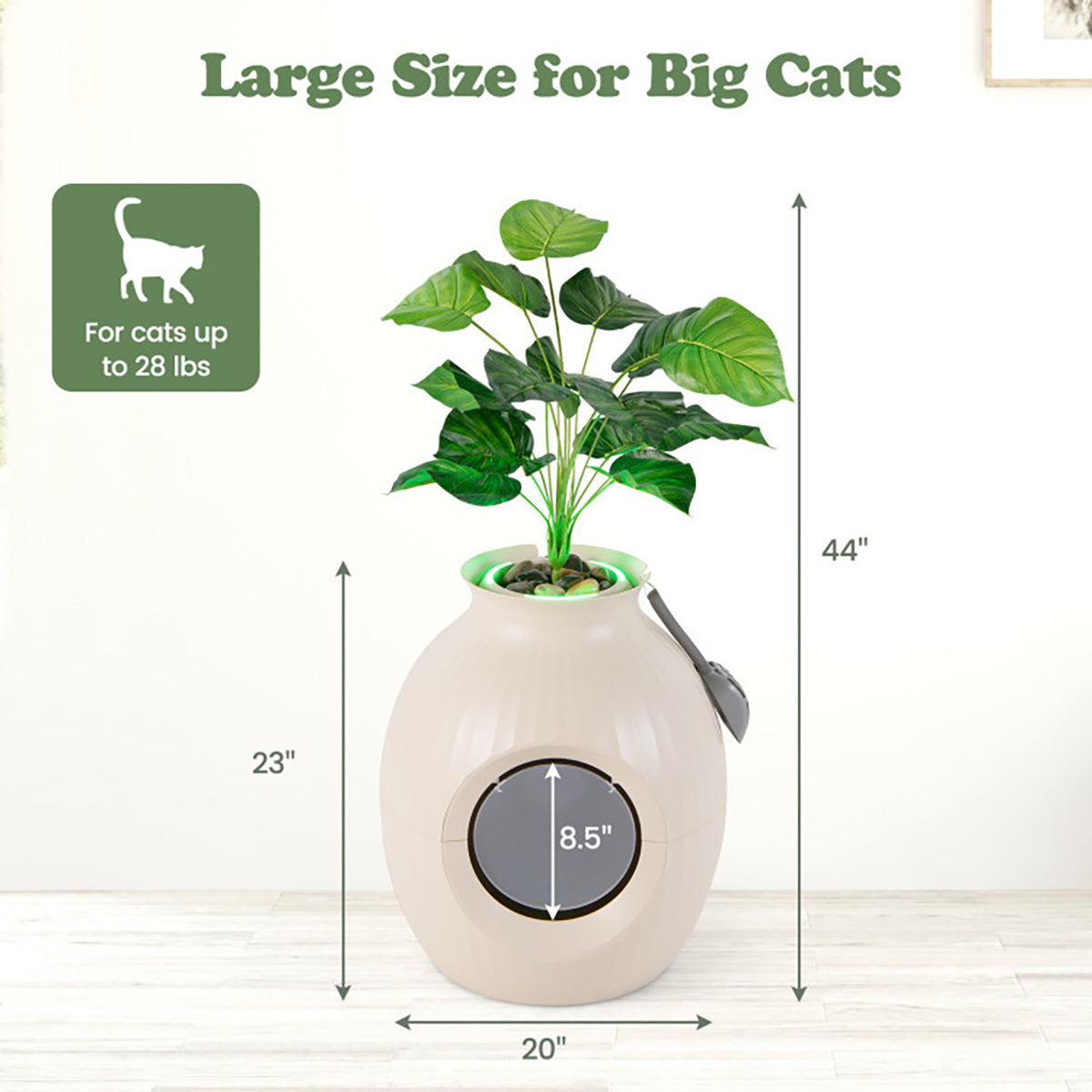 Smart Plant Hidden Litter Box with Odor Control - image 8