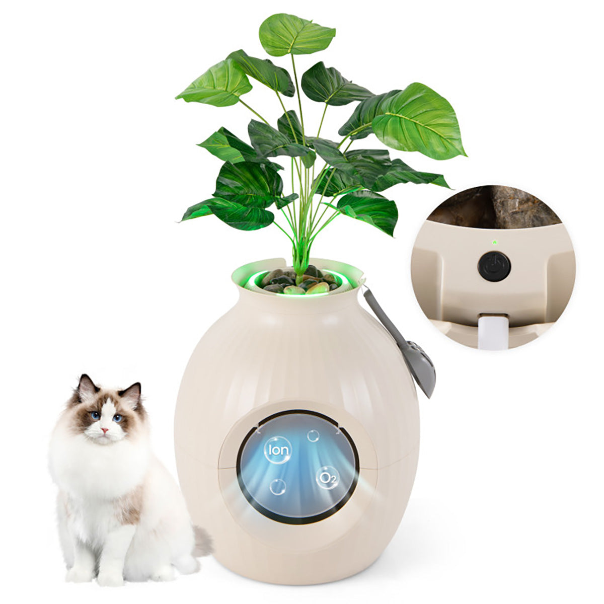 Smart Plant Hidden Litter Box with Odor Control - image 9
