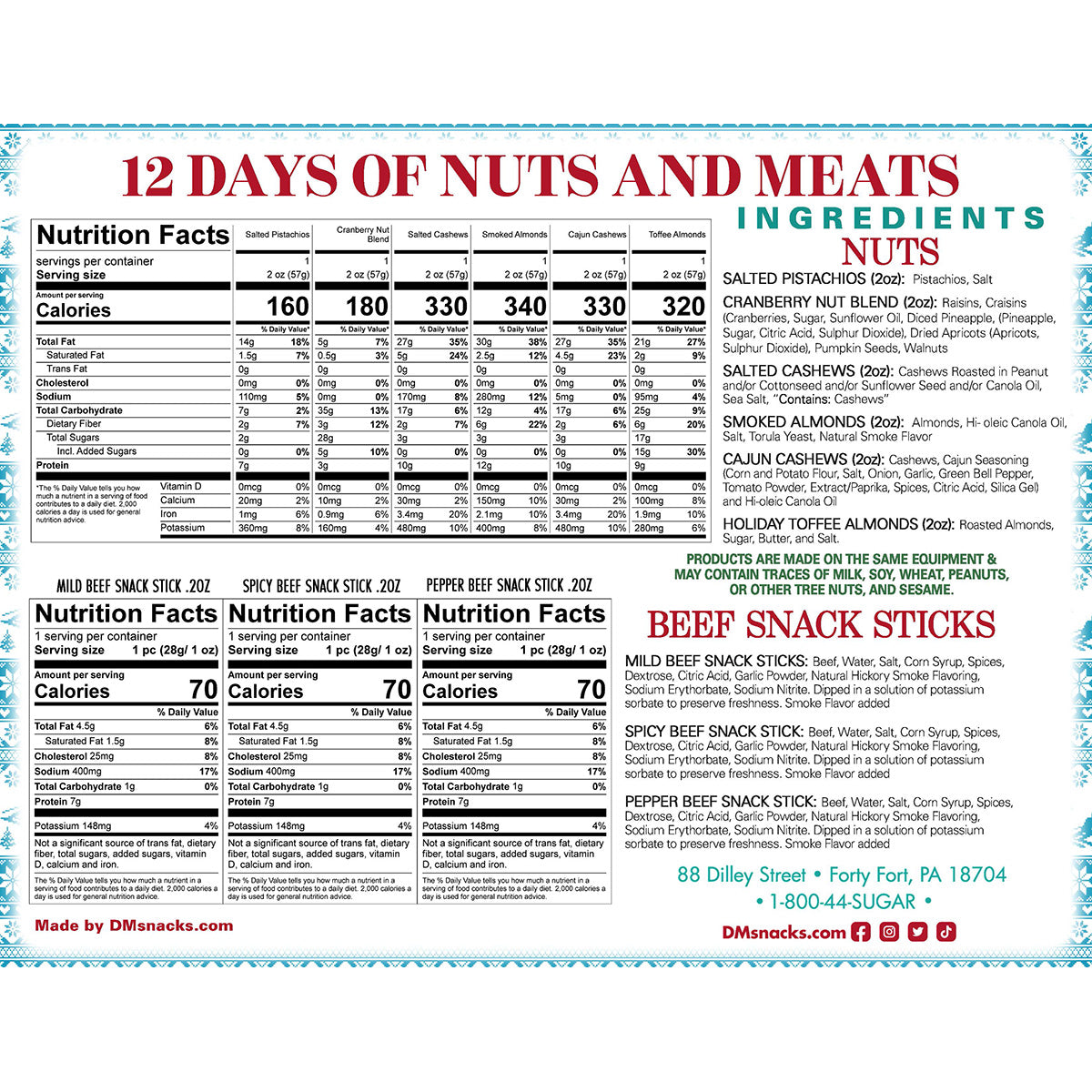 Damn, Man 12 Days of Gourmet Nuts and Meats Advent Calendar - image 6