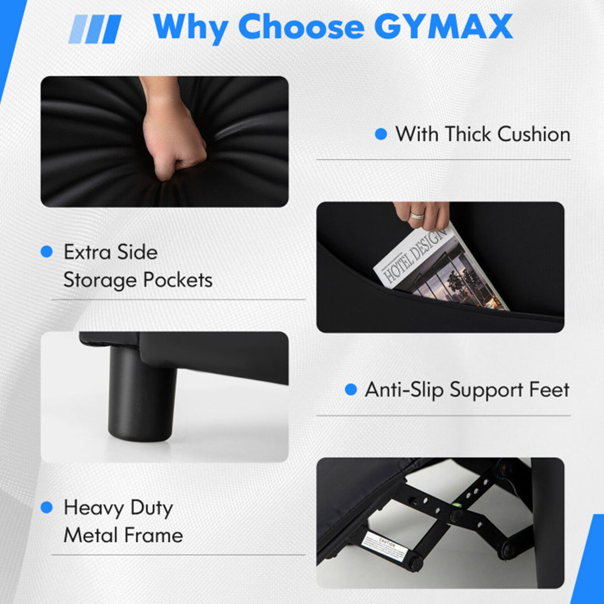 Gaming Massage Recliner Chair with Bluetooth Speakers - image 4