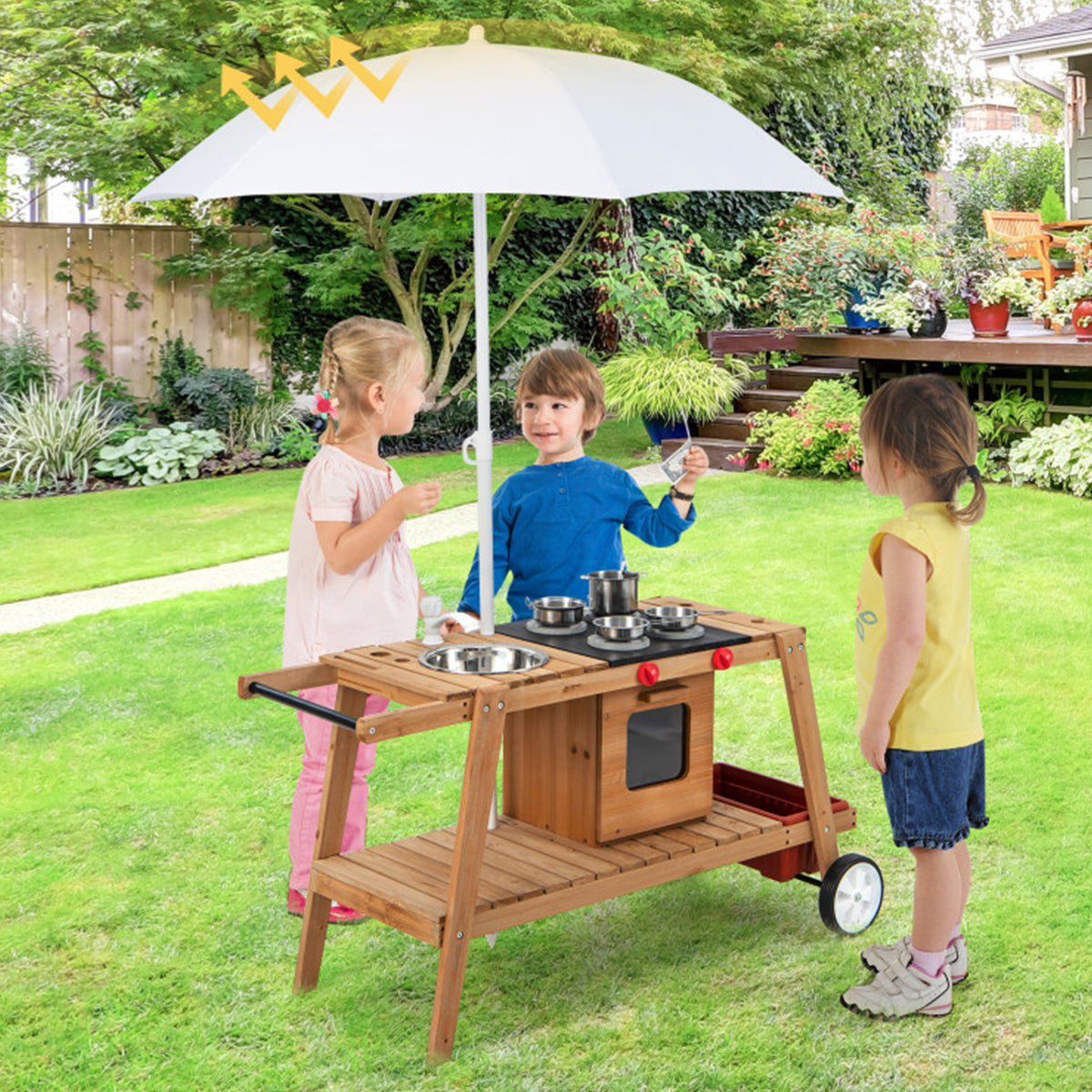 Kids Play Trolley with Sun Proof Umbrella - image 15