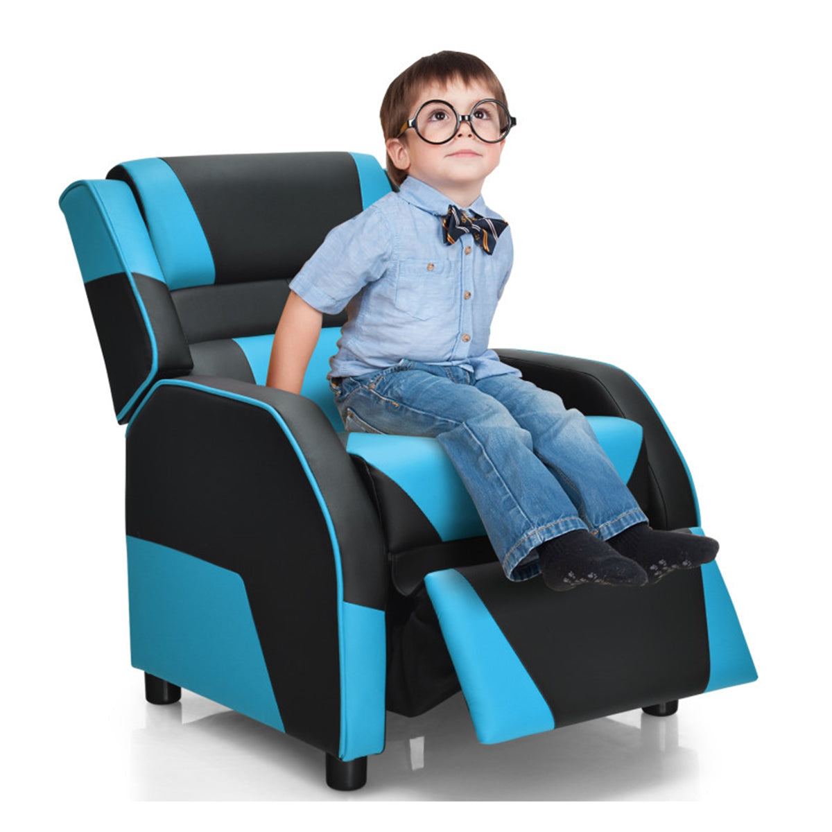 Kids Gaming Sofa Recliner with Headrest and Footrest - image 22