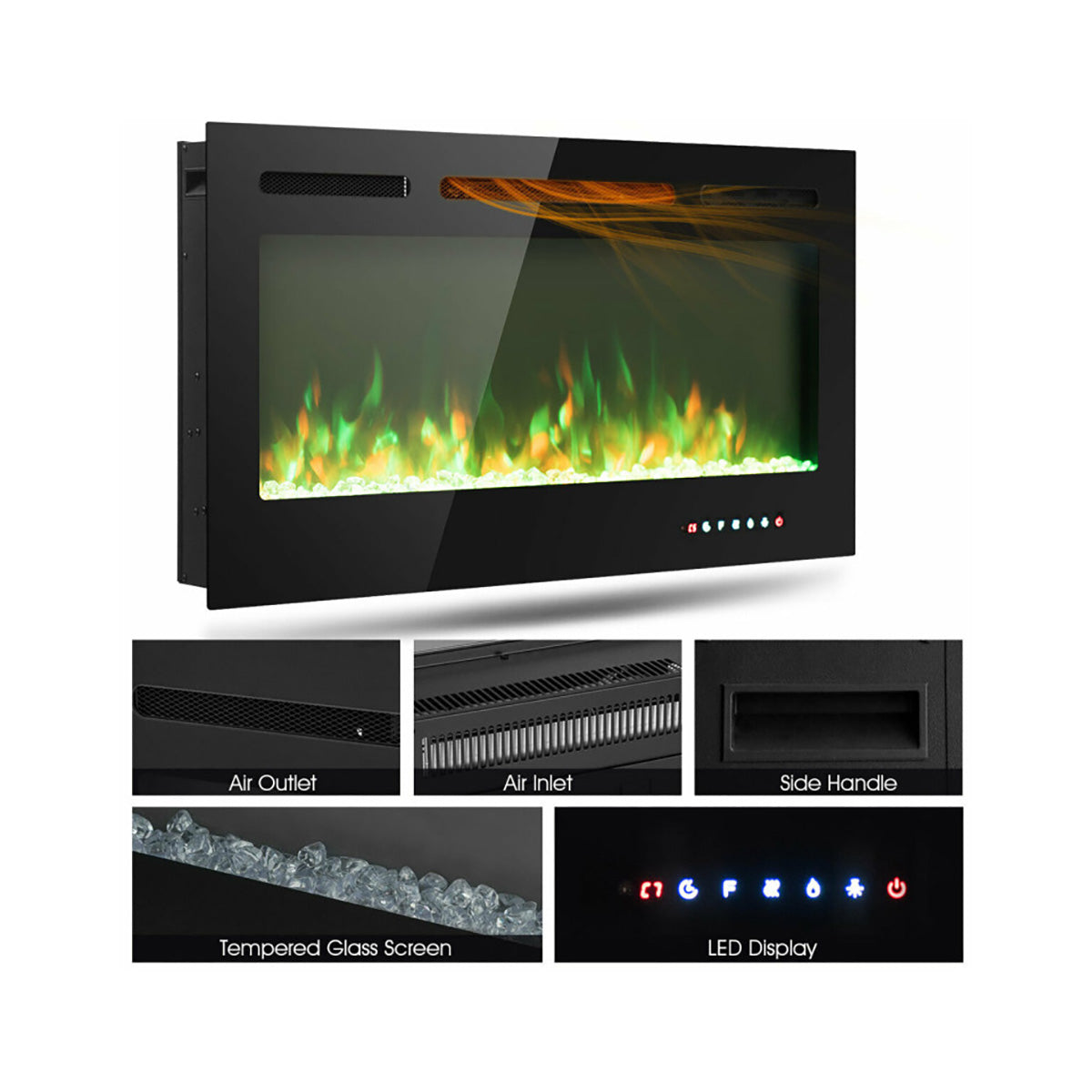 40'' Recessed Electric Fireplace - image 11