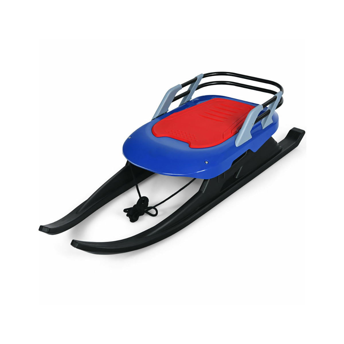 Kids Folding Metal Snow Sled with Pull Rope - image 9
