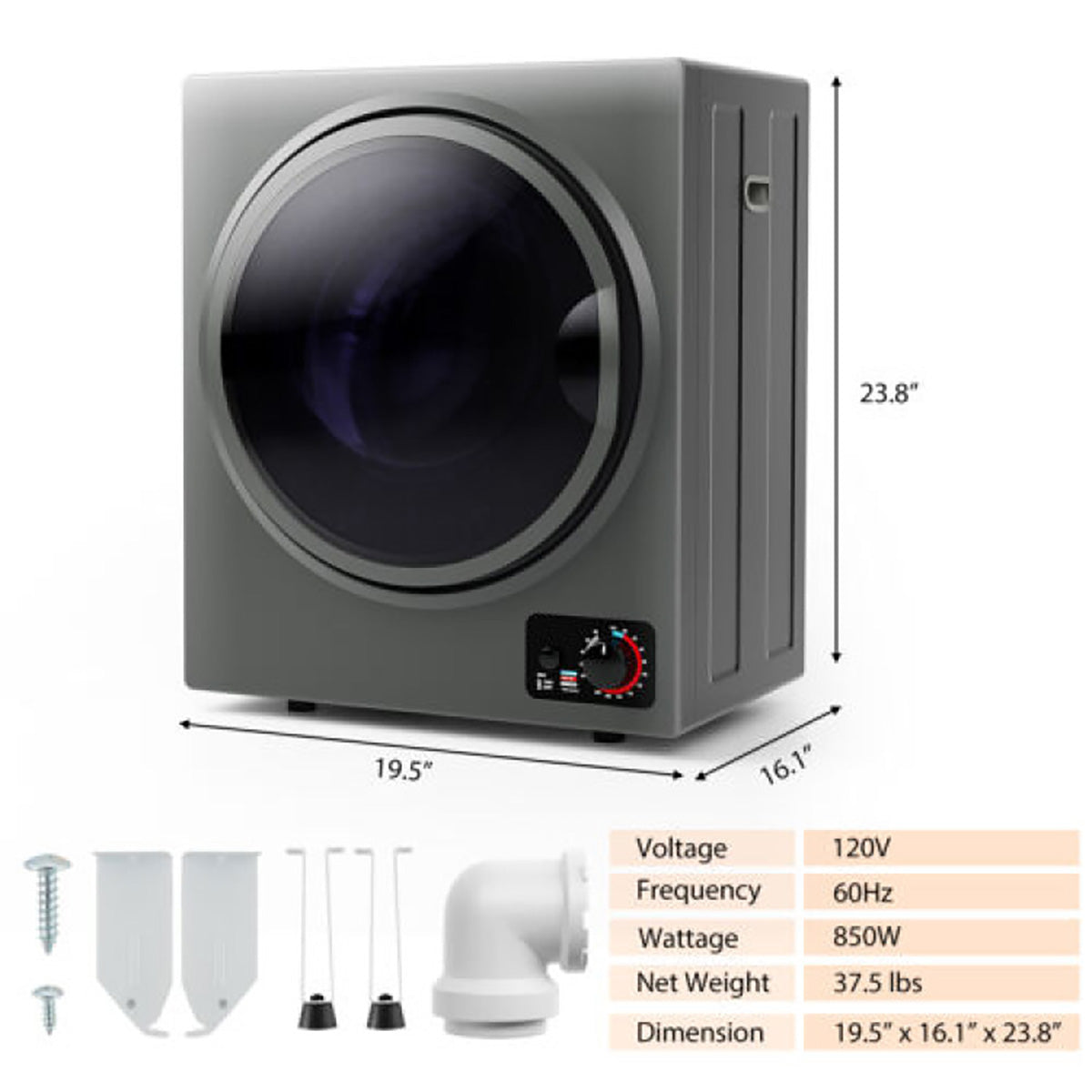 1.5 Cu. Ft. Compact Electric Clothes Dryer - image 17