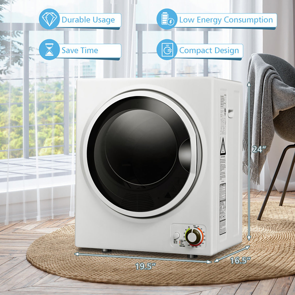 1.5 Cu. Ft. Compact Electric Clothes Dryer - image 27