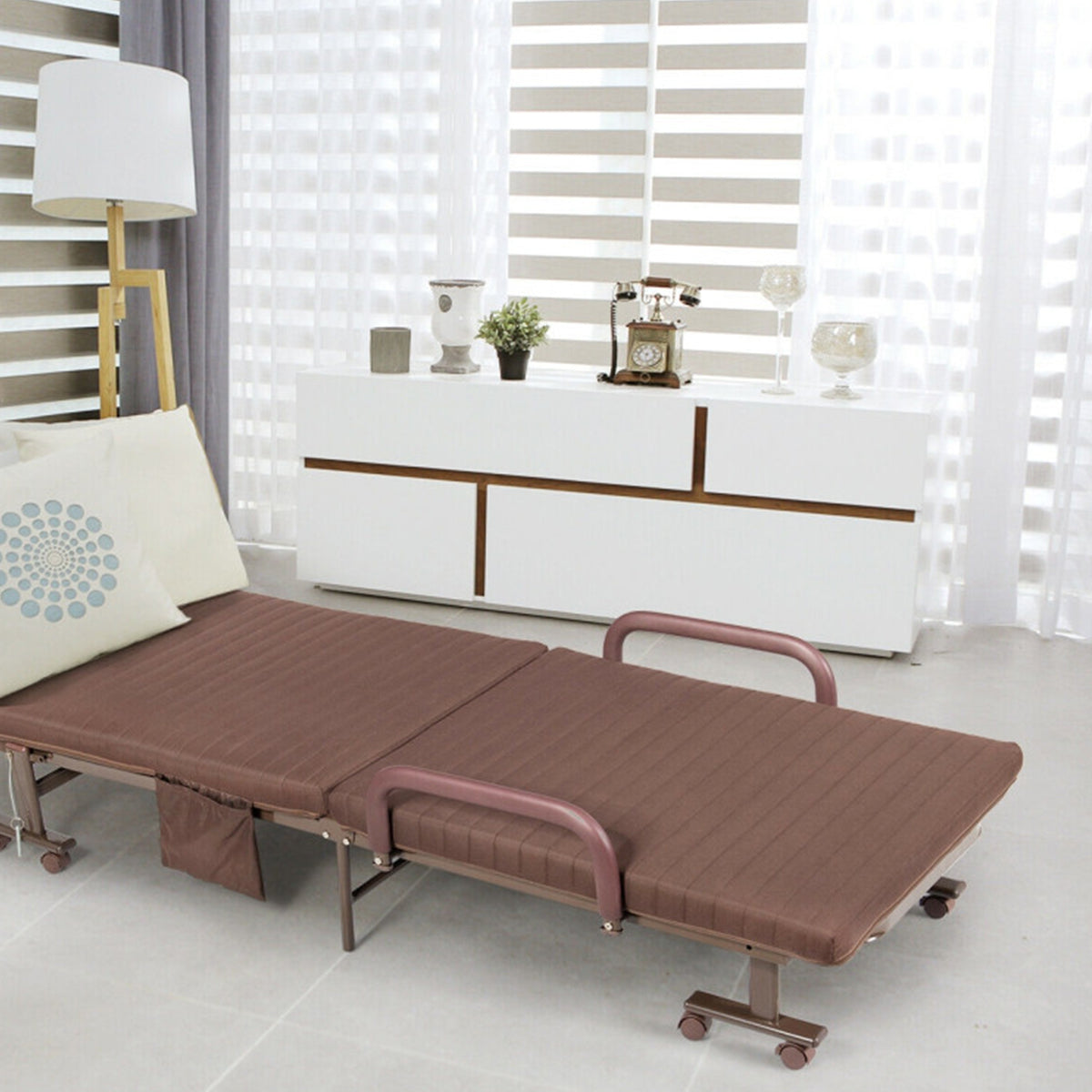 Portable Adjustable Guest Single Bed Twin Mattress - image 30