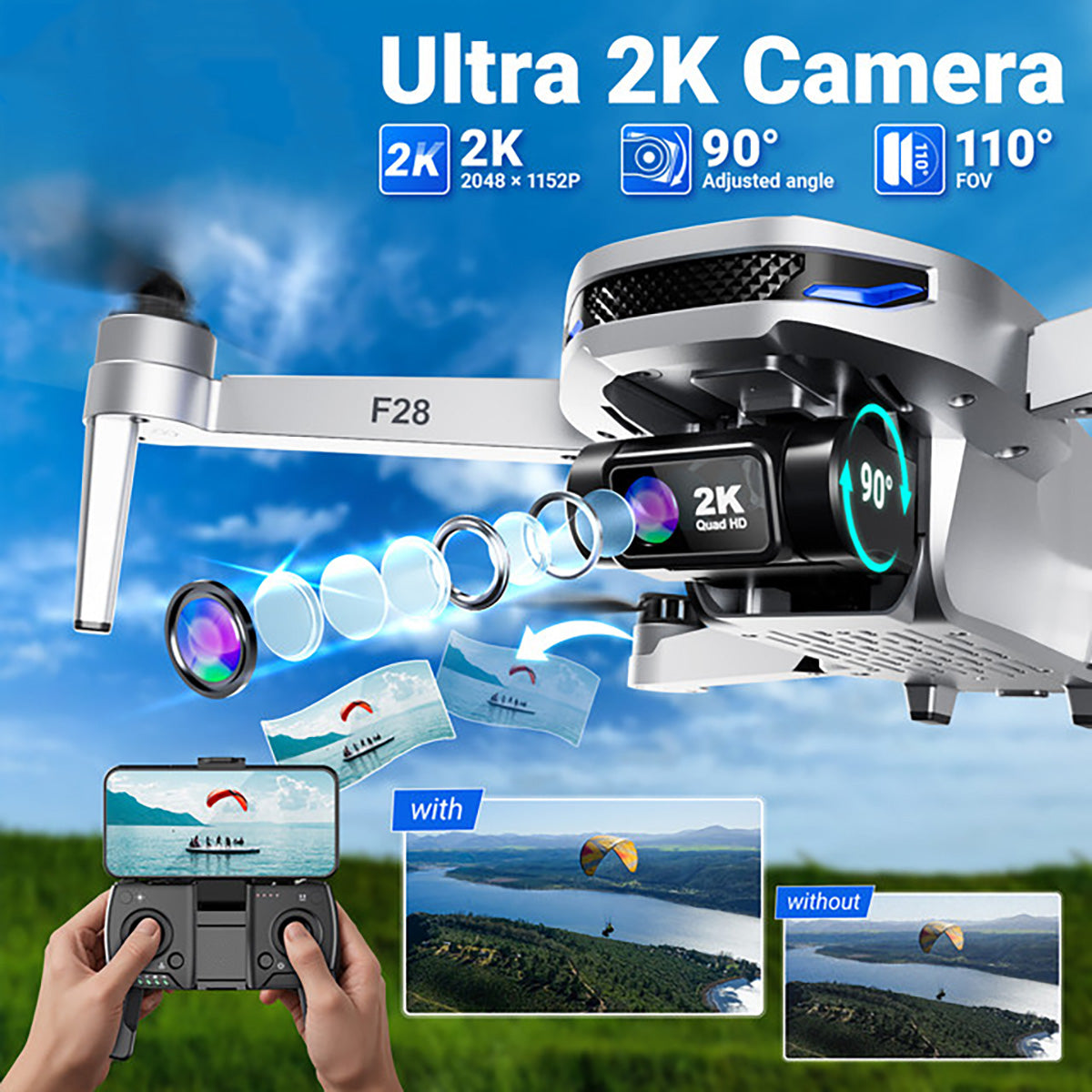 Foldable Drone with 2K FHD Camera - image 6