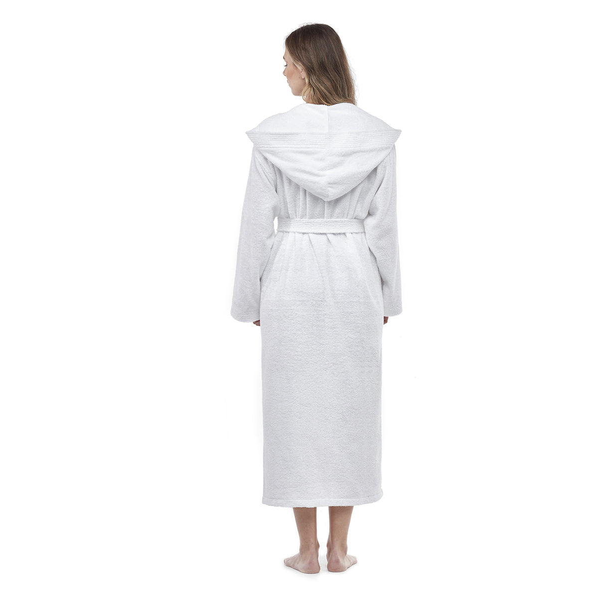 Turkish Cotton Mid-Calf Length Hooded Bathrobe - image 19