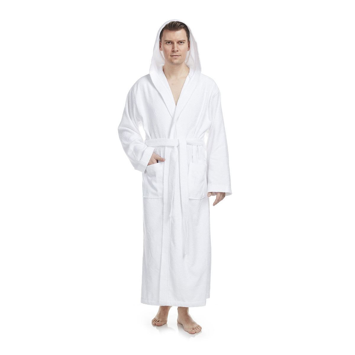 Turkish Cotton Ankle Length Hooded Bathrobe - image 4