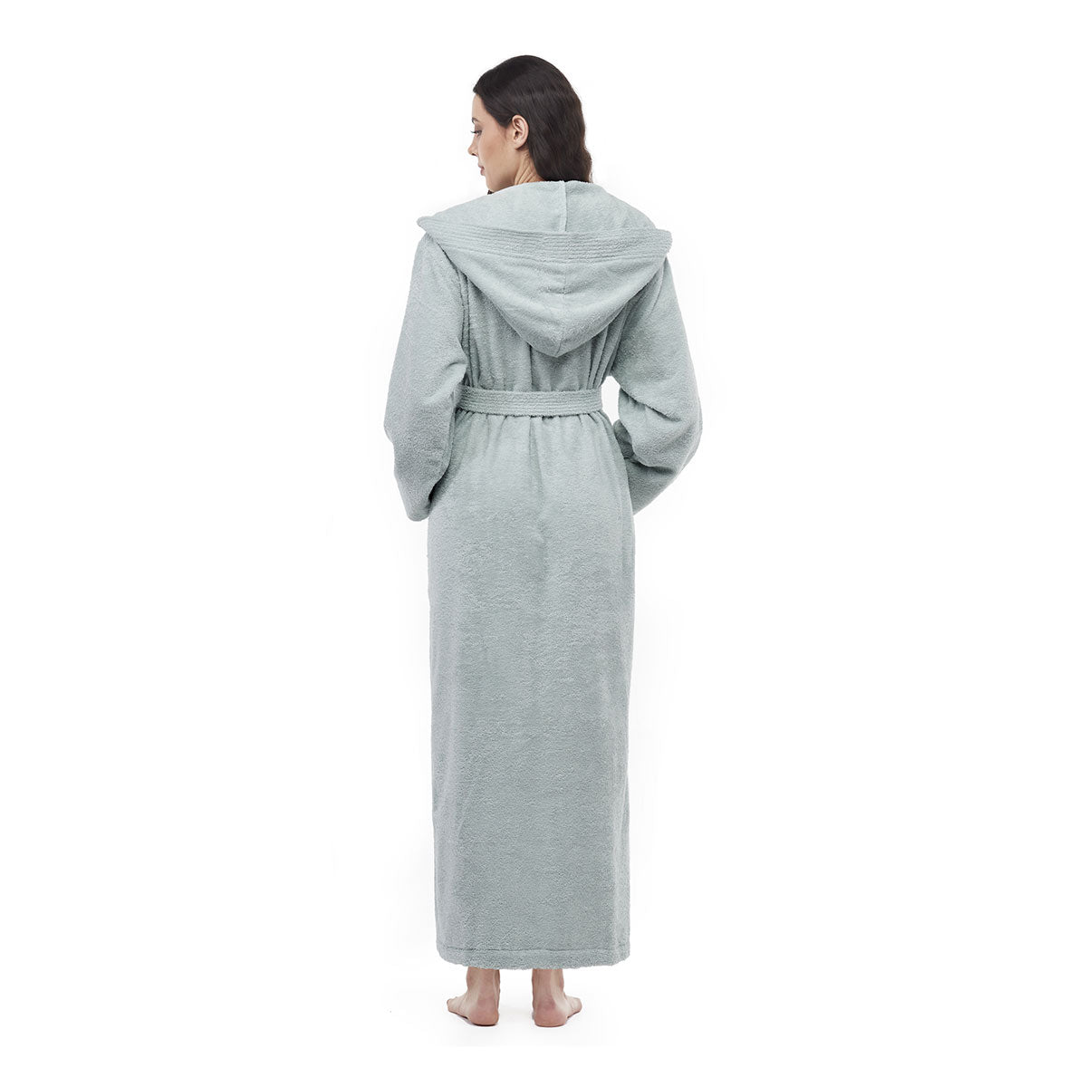 Turkish Cotton Ankle Length Hooded Bathrobe - image 31