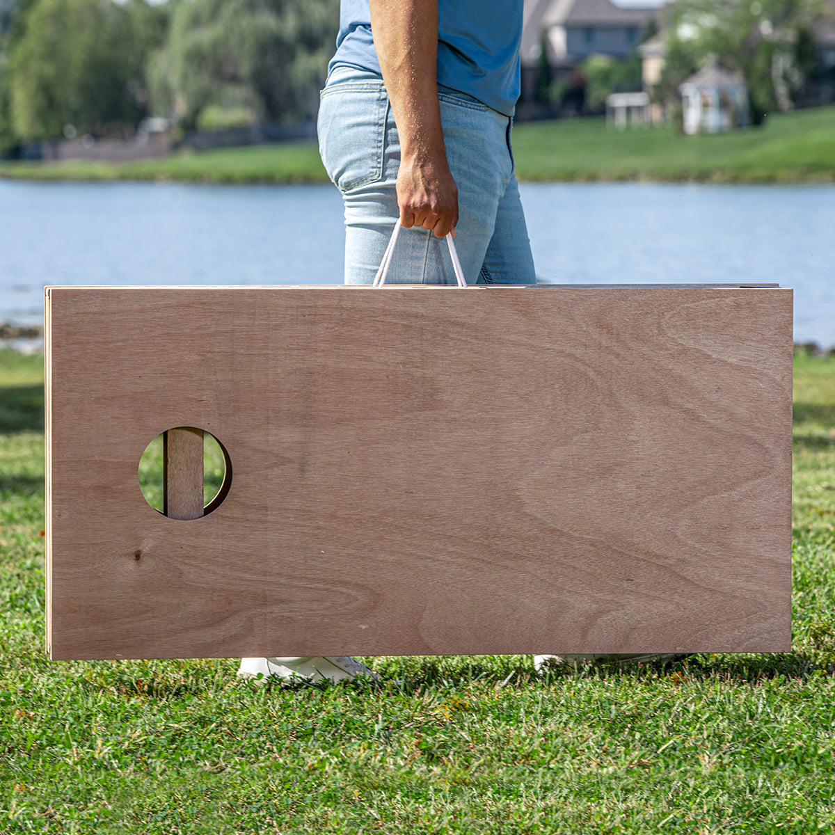 LED Wood Cornhole Set with Integrated Caddy - image 19