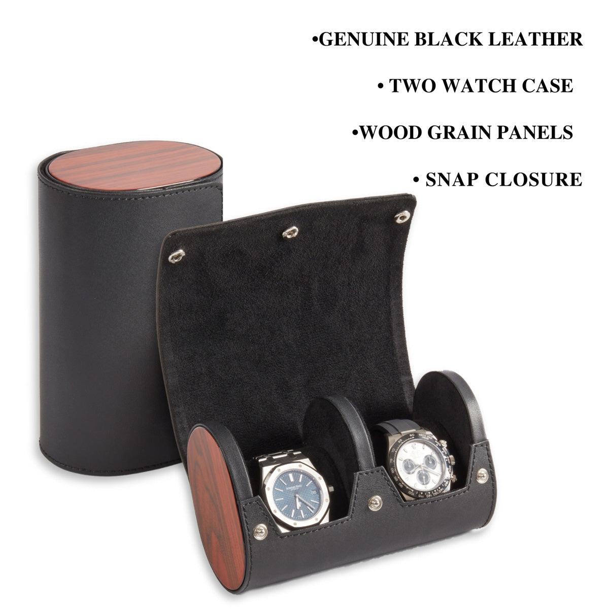 Two Watch Leather Travel Case - image 5