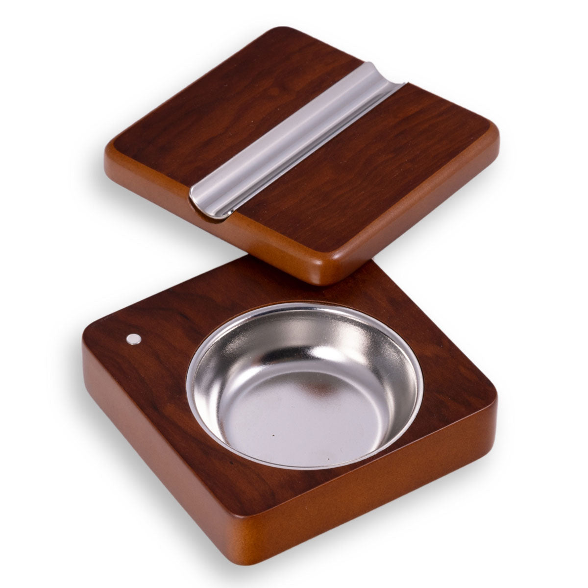 Lacquered Rosewood Swivel Cigar Ashtray - image 5