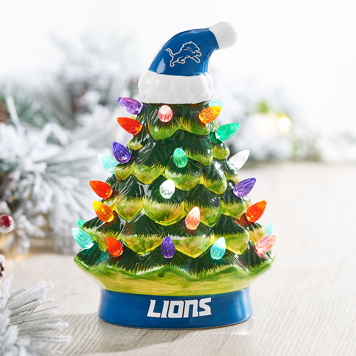 8'' NFL LED Ceramic Christmas Tree