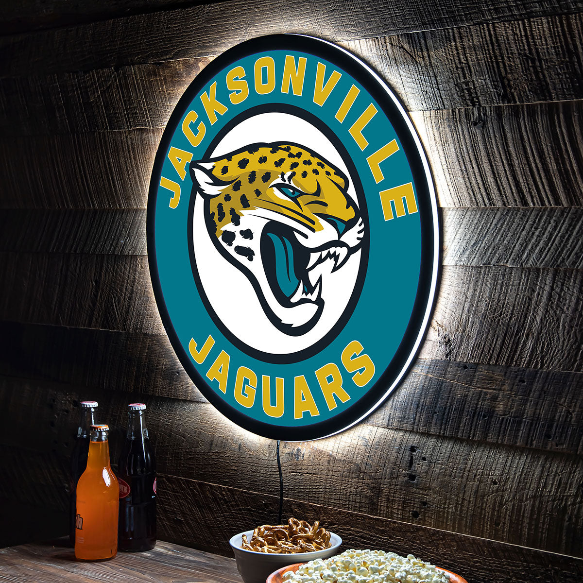 NFL Backlit Full Edge Round Wall Sign - image 54
