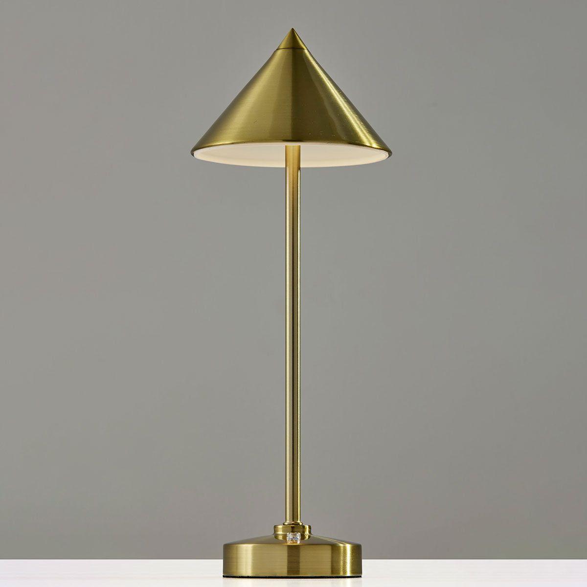Cordless Indoor/Outdoor Table Lamp with Tapered Cone-Shaped Shade - image 8