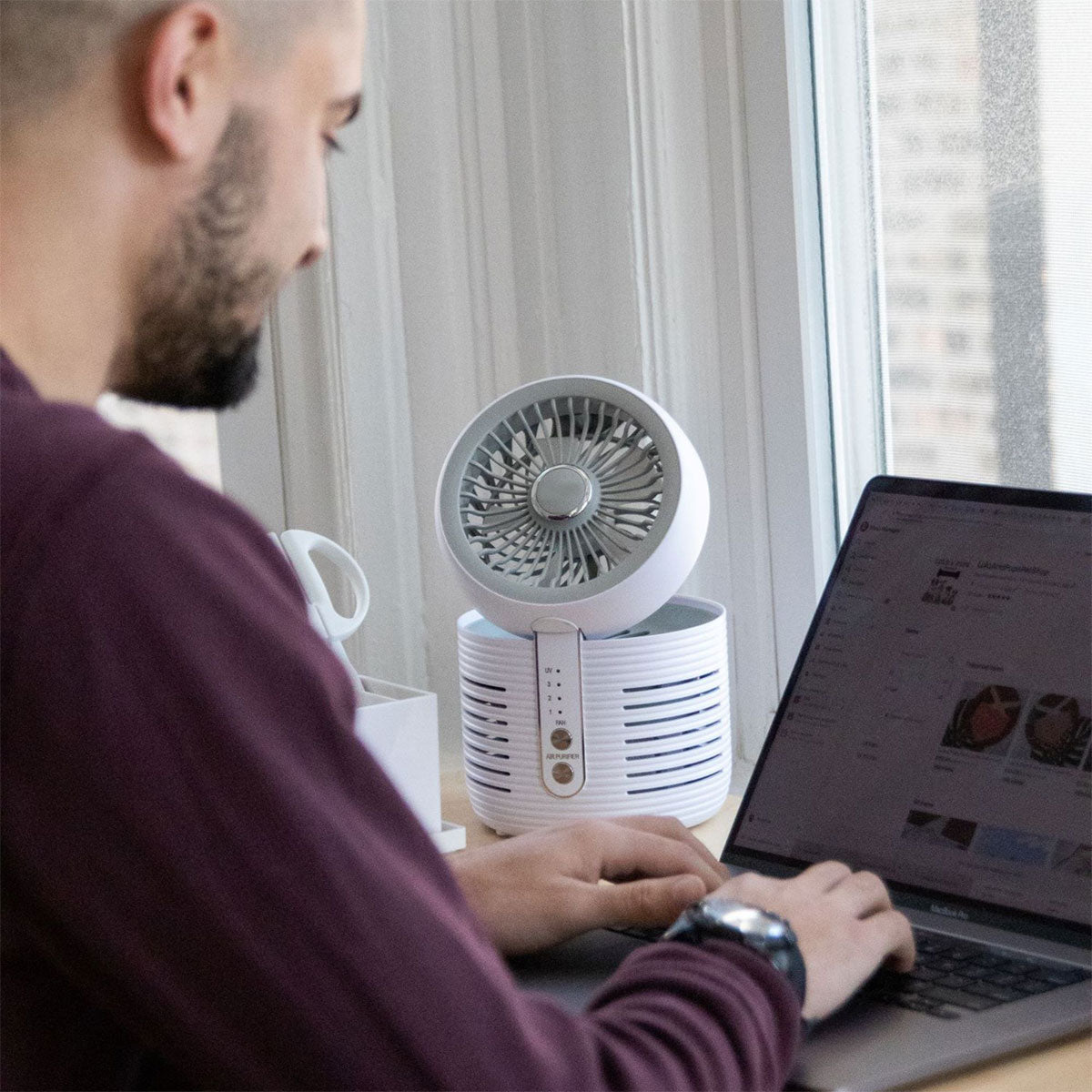 2 in 1 Desktop Air Purifier & Fan - image 6