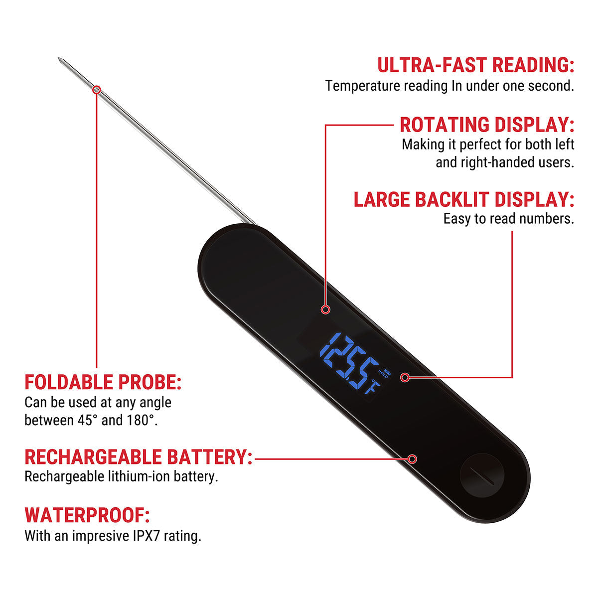 Escali Stelo Waterproof Folding Thermometer - image 3