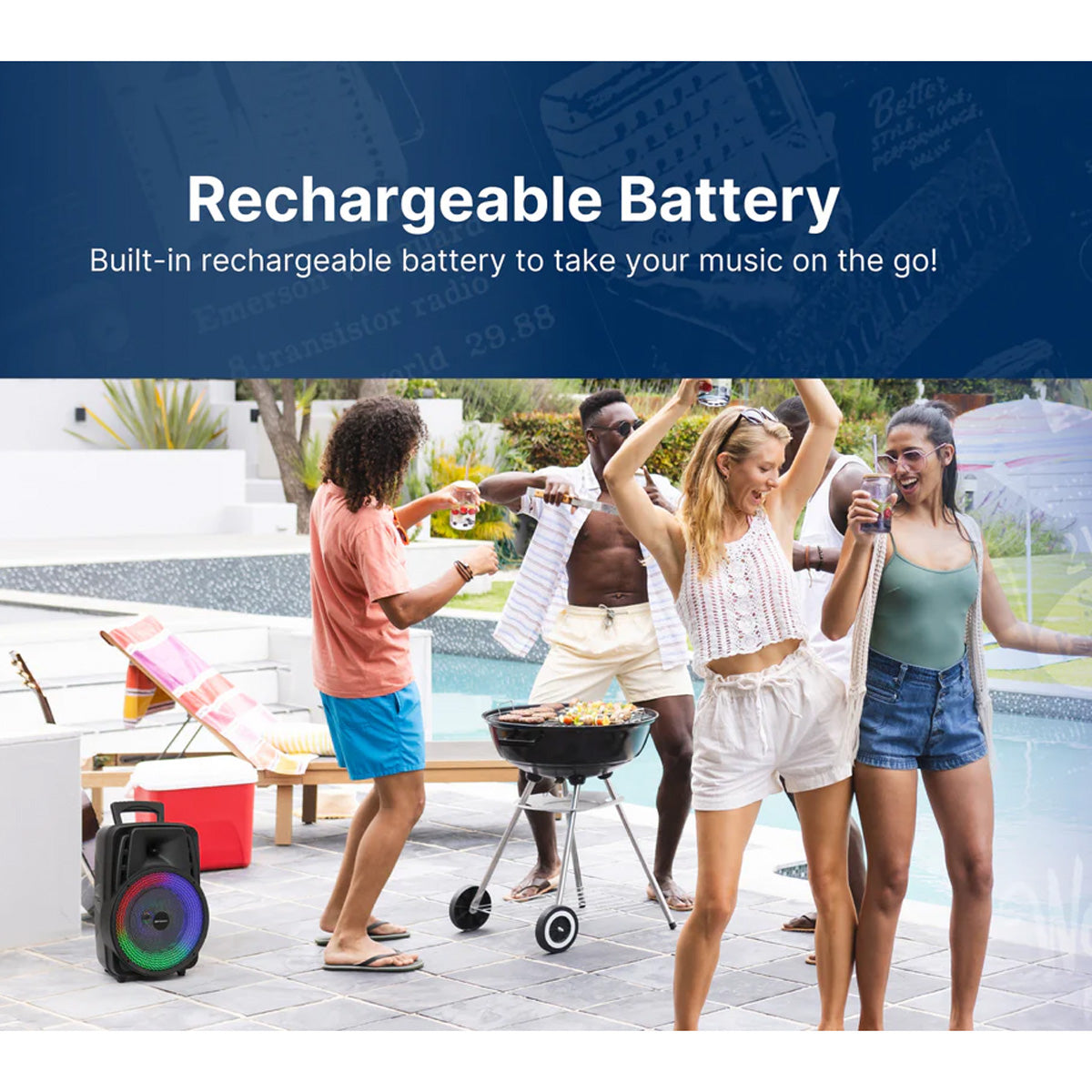 8'' Portable Party Speaker - image 12