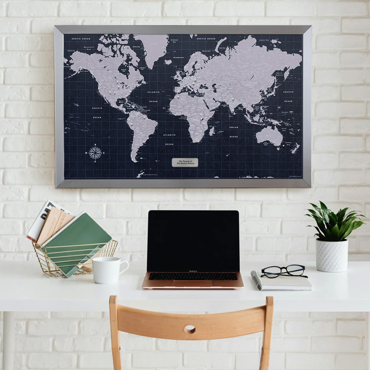 Urban Slate World Travel Map