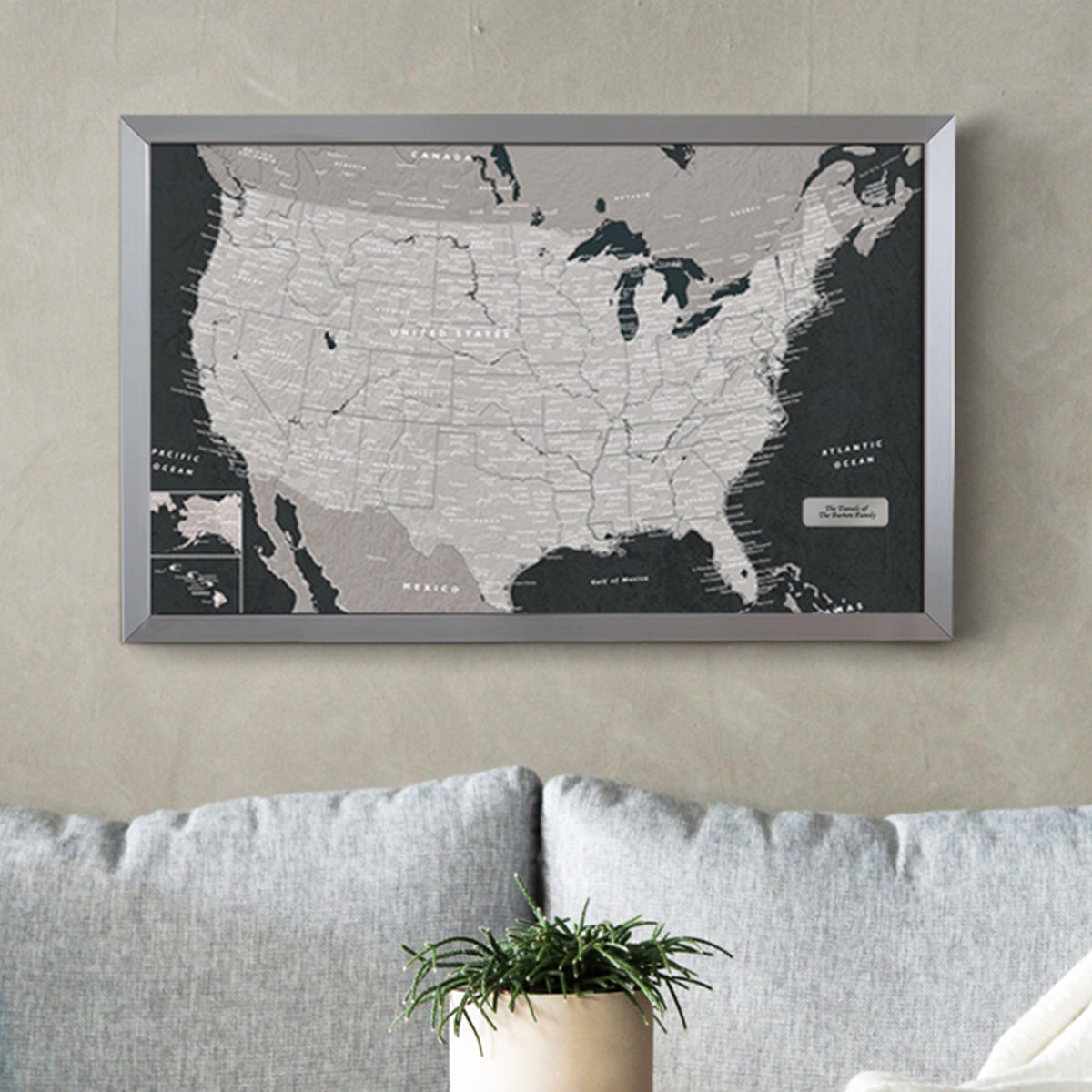 Urban Slate US Travel Map