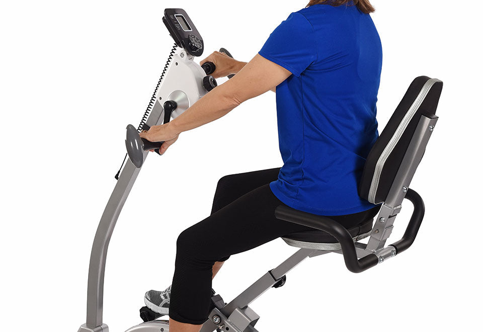 Space Saving Recumbent Exercise Bike with Upper Body Motion - image 4