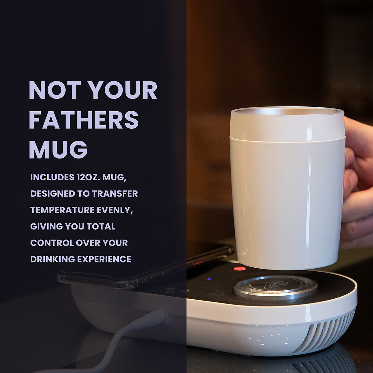 Heating/Cooling Beverage Base with Wireless Charging by Sharper Image - image 8