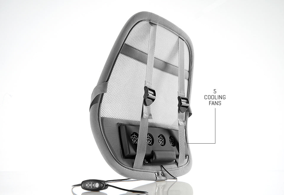 Mesh Lumbar Support with Cooling Fans