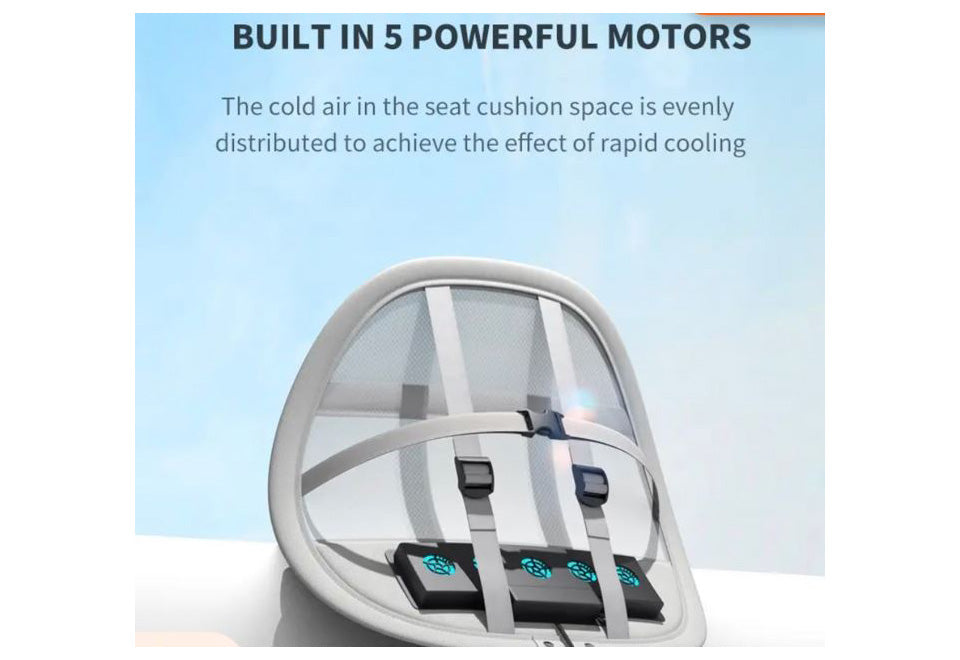 Mesh Lumbar Support with Cooling Fans - image 4