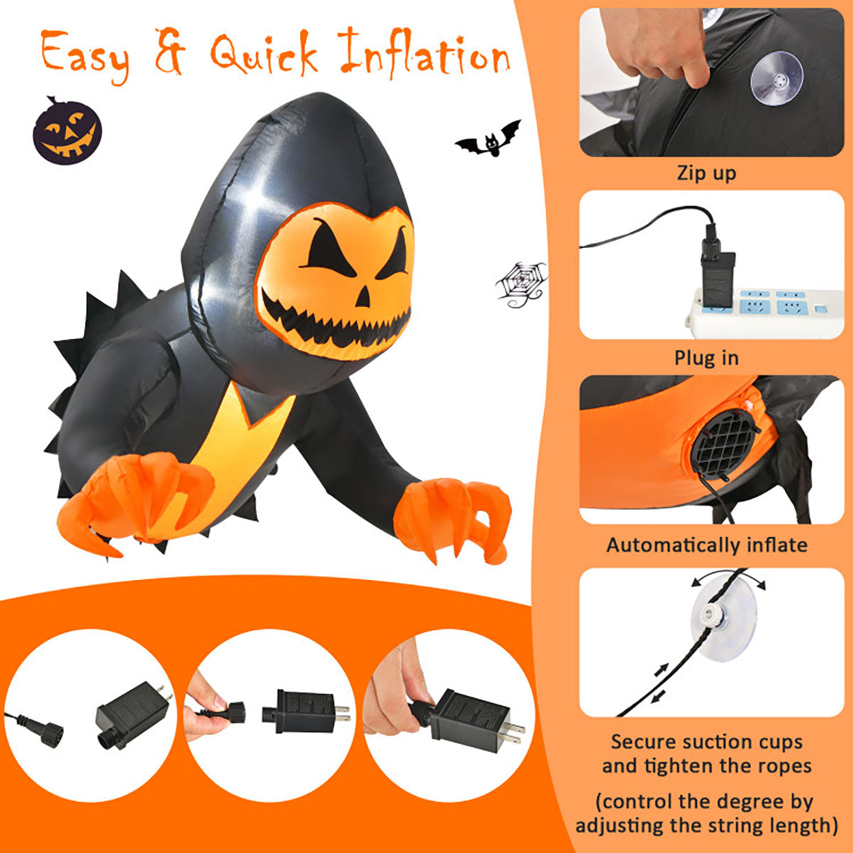 Flying Halloween Inflatable with Suction Cups - image 4