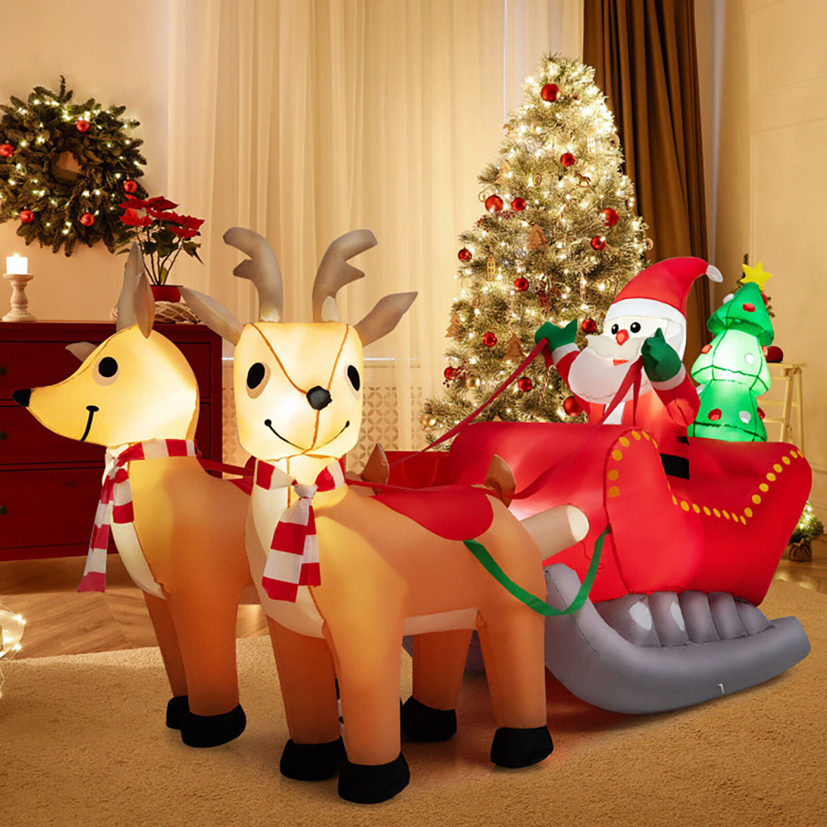7-Ft. Inflatable Santa Sleigh Ride - image 9