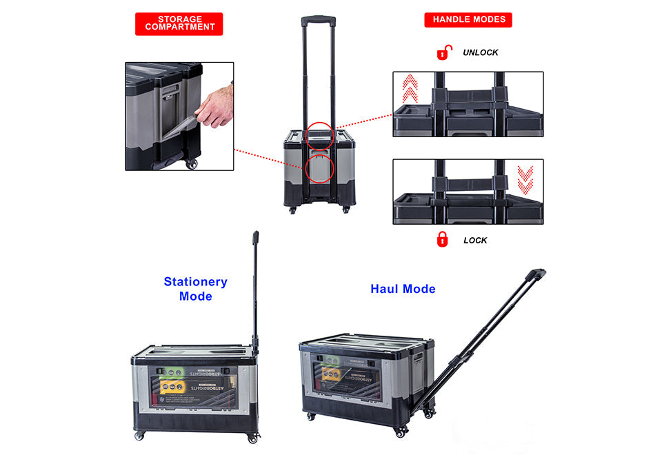 Quick Cart Extended Four Wheeled Rolling Crate - image 4