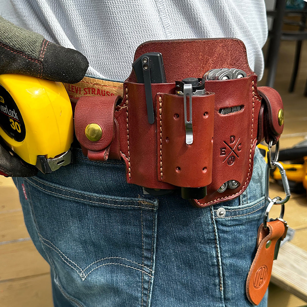 Leather Multitool Action Snap Belt Sheath - image 22
